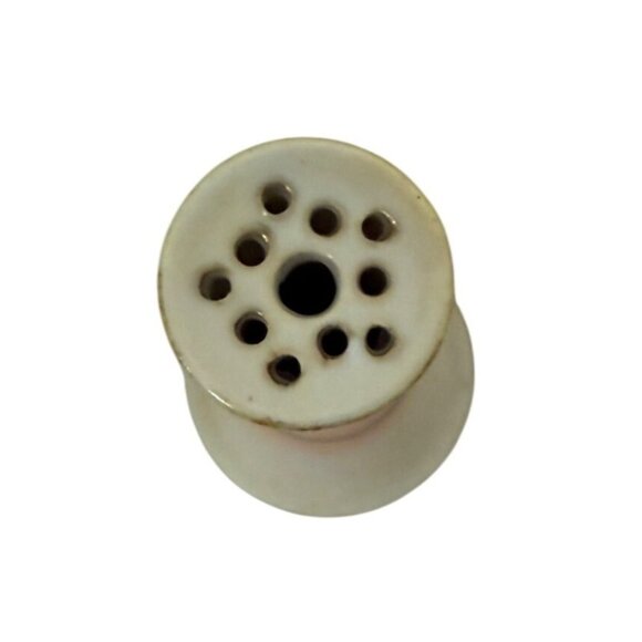 Ceramic Hat Pin Holder Handpainted Cottage & Swan Scene - Picture 4 of 7